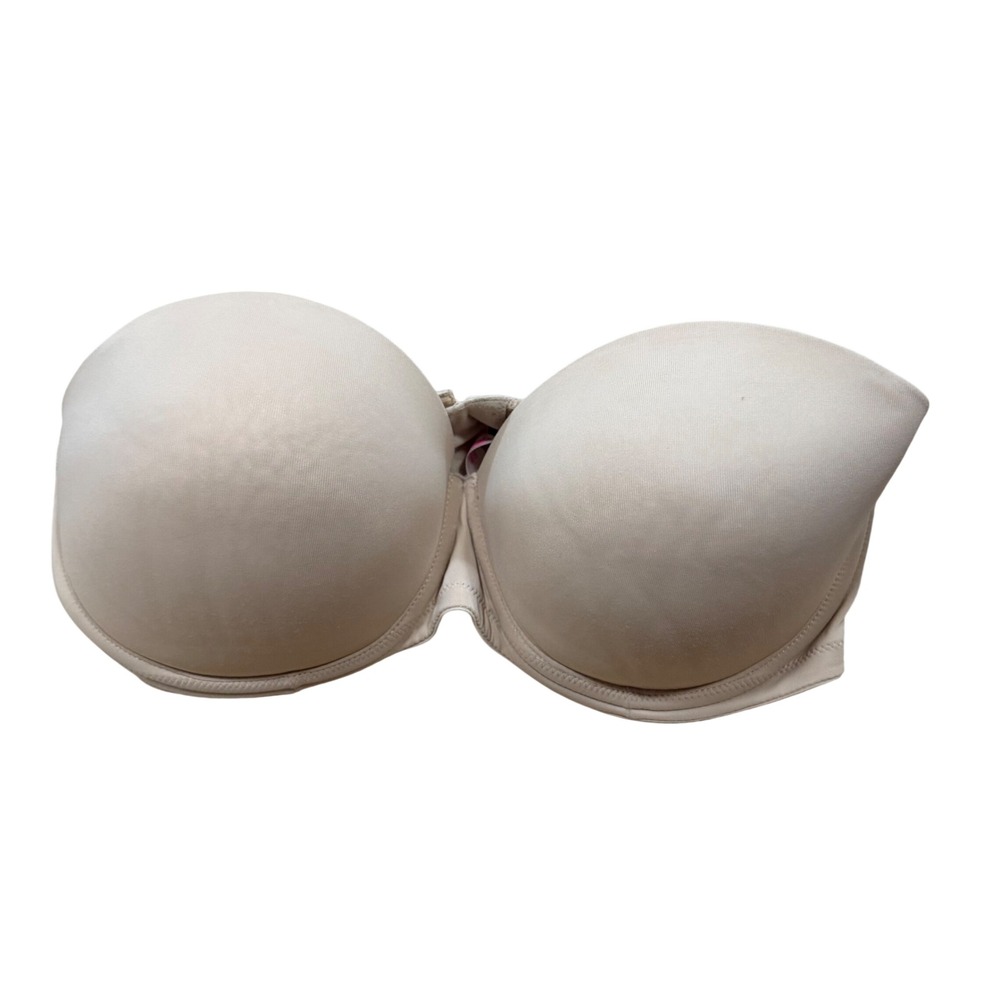 Victorias Secret PINK Wear Everywhere Multi-Way Push Up Bra Beige 34DD No Straps